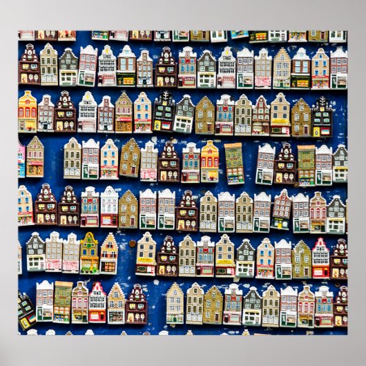 Nederlandse souvenirs, Amsterdamse straatbeeld. Poster (Voorkant)