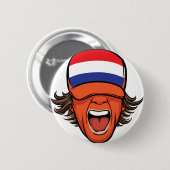Nederlandse sportfan ronde button 5,7 cm (Voorkant /achterkant)