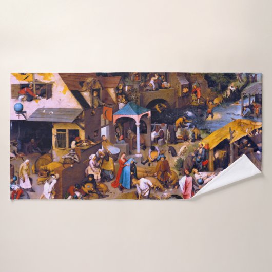 Nederlandse spreekwoorden, Pieter Bruegel de Ouder Badhanddoek (Badhanddoek)