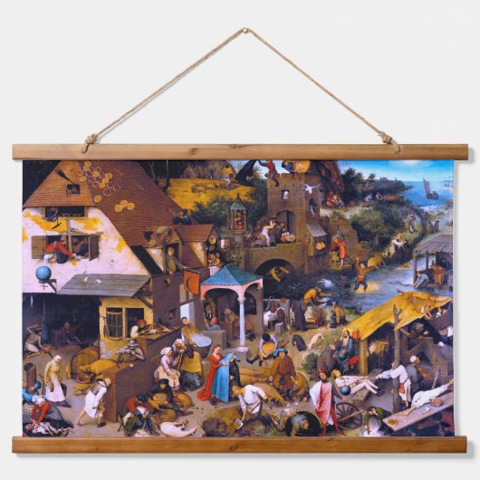 Nederlandse spreekwoorden, Pieter Bruegel de Ouder Hangend Wandkleed (Voorkant)