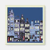 Nederlandse stad 's nachts magneet (Voorkant)