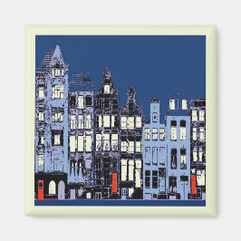 Nederlandse stad 's nachts magneet