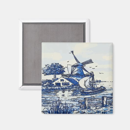 Nederlandse  stijl magneet (Voorkant / Achterkant)