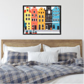 Nederlandse Straat Canvas Afdruk (Insitu (Slaapkamer))