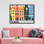 Nederlandse Straat Canvas Afdruk (Insitu (Woonkamer))