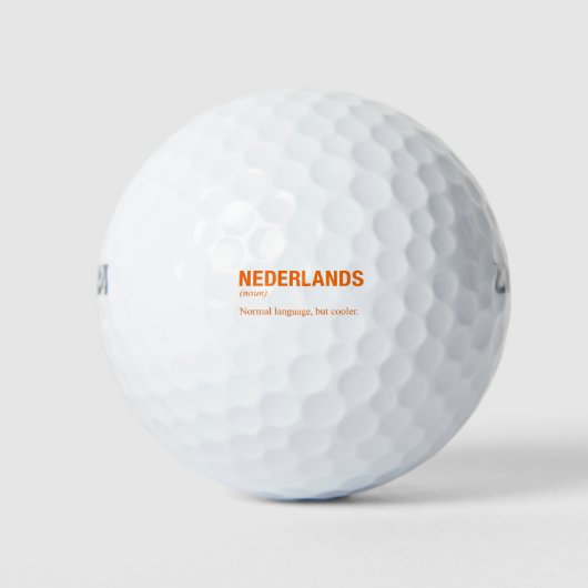 NEDERLANDSE Taal Golfballen (Voorkant)