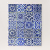 Nederlandse Tegels - Verhoogde look Blue en White Legpuzzel (Verticaal)