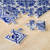 Nederlandse Tegels - Verhoogde look Blue en White Legpuzzel (Zijkant)