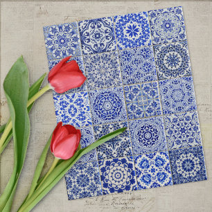  Nederlandse Tegels - Verhoogde look Blue en White Legpuzzel