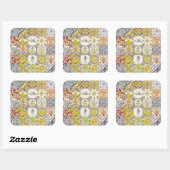 Nederlandse tegels vierkante sticker (Vel)