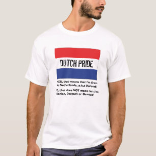 Nederlandse trots (dubbelzijdig) t-shirt