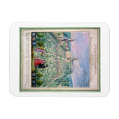 Nederlandse tuin, 1650 (m/c op papier) magneet (Horizontaal)