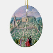 Nederlandse tuin, 1650 (m/vc op papier) keramisch ornament (Rechts)