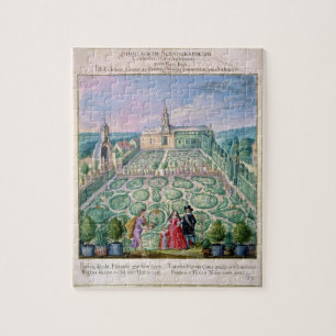 Nederlandse tuin, 1650 (m/vc op papier) legpuzzel