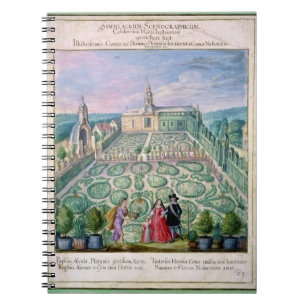 Nederlandse tuin, 1650 (m/vc op papier) notitieboek