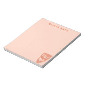 Nederlandse Tulp Floral Tekenroze Oranje naam Notitieblok (Linkerzijde)