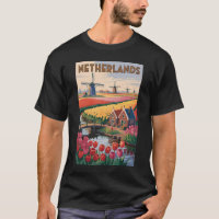 Nederlandse Tulp Illustratie Reis Kunst Vintage