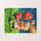 Nederlandse tulp versus Duitse bierglas voetbaldue Legpuzzel (Horizontaal)