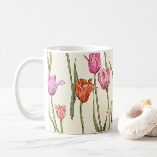 Nederlandse Tulpen Klassieke Mok (Met donut)