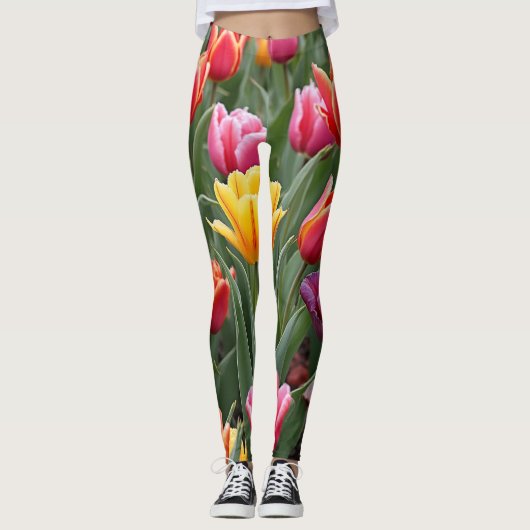 Nederlandse Tulpen Leggings (Voorkant)