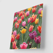 Nederlandse Tulpen Vierkante Klok (Hoek)