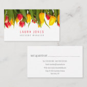 Nederlandse Tulpen Vrouwenkaarten Benoemingskaarte Afsprakenkaartje (Voorkant / Achterkant)