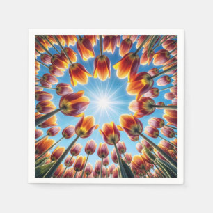 Nederlandse Tulpentuin in de zon Servet