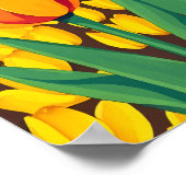 Nederlandse tulpenvelden in bloei poster (Hoek)