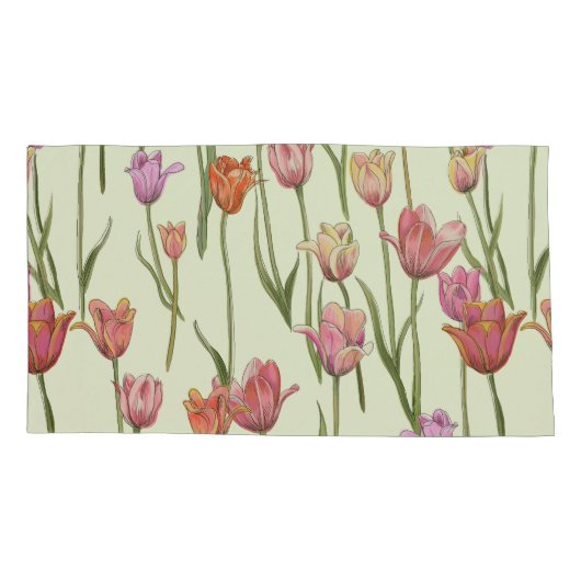 Nederlandse Tulps Pillow Hoesjes set Kussensloop (Achterkant-Links)