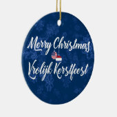 Nederlandse tweetalige vakantieverval keramisch ornament (Rechts)