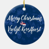 Nederlandse tweetalige vakantieverval keramisch ornament (Achterkant)