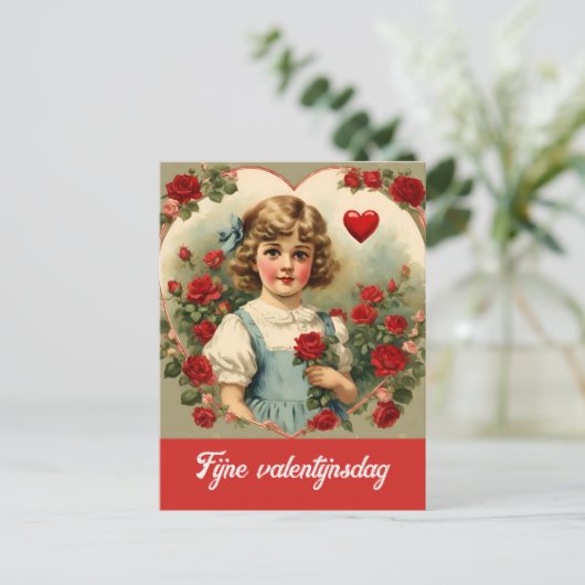 Nederlandse Valentijnsdag Briefkaart (Staand voorkant)