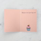 Nederlandse verjaardag fruit cupcake kaart (Binnen)