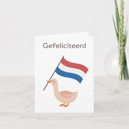 Nederlandse Verjaardag Kaart – Gefeliciteerd (Voorkant)
