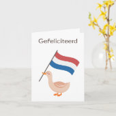 Nederlandse Verjaardag Kaart – Gefeliciteerd (Gele Bloem)