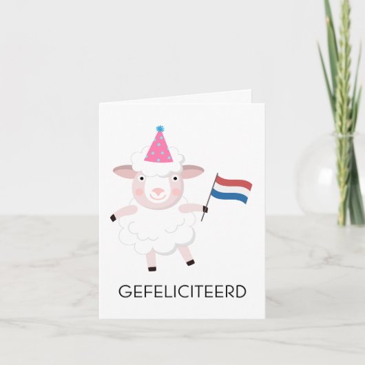 Nederlandse Verjaardag Kaart – Gefeliciteerd (Voorkant)
