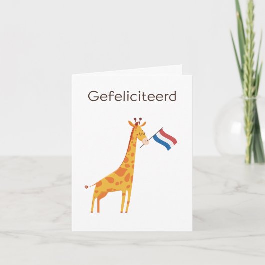 Nederlandse Verjaardag Kaart – Gefeliciteerd (Voorkant)