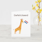 Nederlandse Verjaardag Kaart – Gefeliciteerd (Gele Bloem)