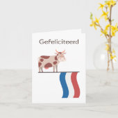 Nederlandse Verjaardag Kaart – Gefeliciteerd (Gele Bloem)