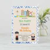 Nederlandse verjaardag uitnodiging (Staand voorkant)