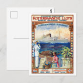 Nederlandse Vintage Reisposter Gerestaureerd Briefkaart (Voorkant / Achterkant)