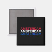 Nederlandse vlag AMSTERDAM Magneet (Voorkant / Achterkant)