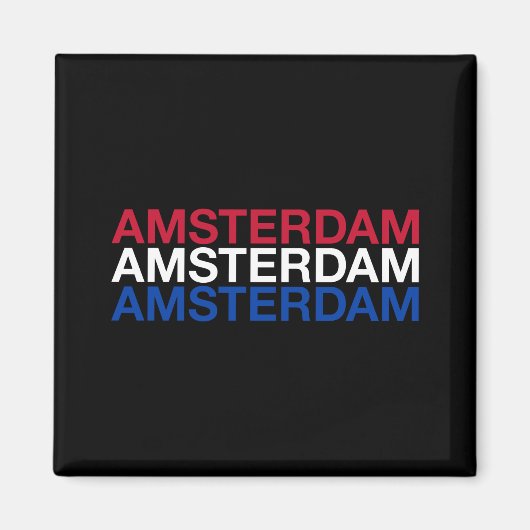 Nederlandse vlag AMSTERDAM Magneet (Voorkant)
