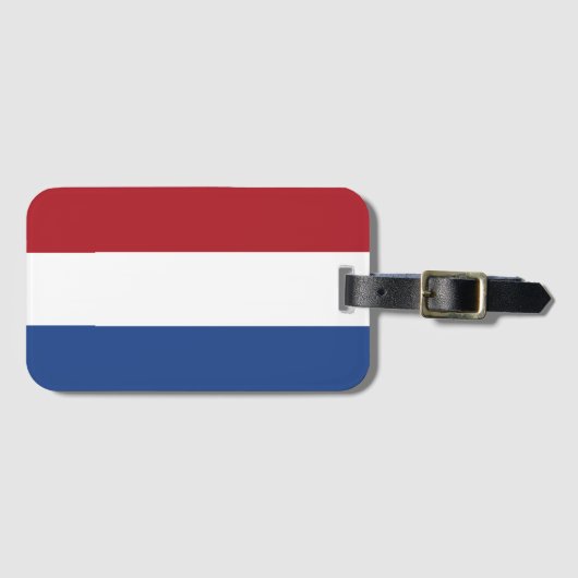 Nederlandse Vlag Bagagelabel (Voorkant (horizontaal))