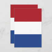 Nederlandse vlag bedankkaart (Voorkant / Achterkant)