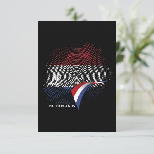 Nederlandse vlag bedankkaart (Staand voorkant)