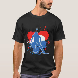 Nederlandse vlag Biathlonist - Nederlandse Biathlo T-shirt