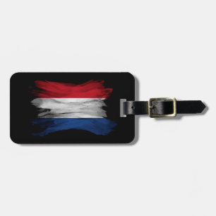 Nederlandse vlag borstelslag, nationale vlag bagagelabel