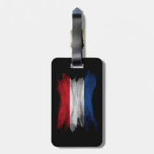 Nederlandse vlag borstelslag, nationale vlag bagagelabel (Achterkant verticaal)