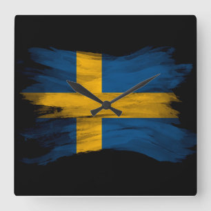 Nederlandse vlag borstelslag, nationale vlag vierkante klok